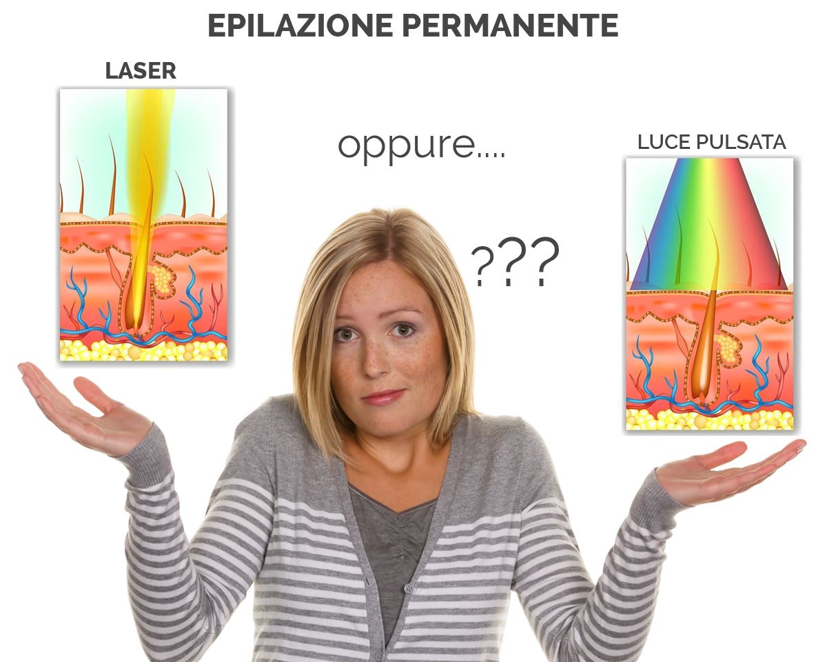 Che differenza c'è tra epilazione laser e luce pulsata?